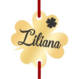 Martisor Bratara Inox Trifoi Auriu Nume Liliana