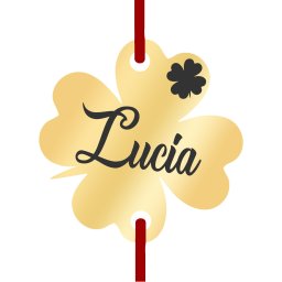 Martisor Bratara Inox Trifoi Auriu Nume Lucia