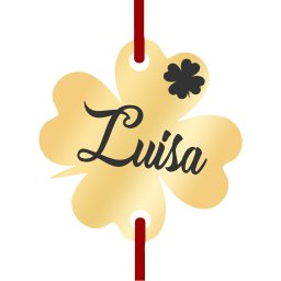 Martisor Bratara Inox Trifoi Auriu Nume Luisa