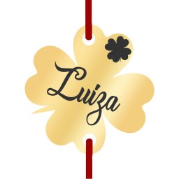 Martisor Bratara Inox Trifoi Auriu Nume Luiza
