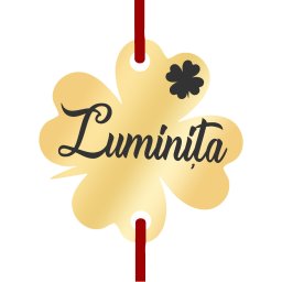 Martisor Bratara Inox Trifoi Auriu Nume Luminita