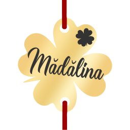 Martisor Bratara Inox Trifoi Auriu Nume Madalina