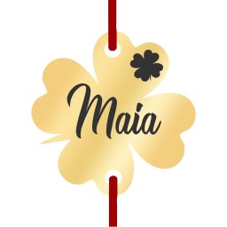 Martisor Bratara Inox Trifoi Auriu Nume Maia