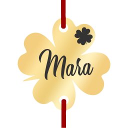 Martisor Bratara Inox Trifoi Auriu Nume Mara