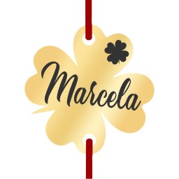 Martisor Bratara Inox Trifoi Auriu Nume Marcela