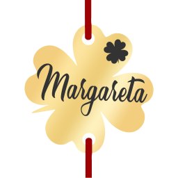 Martisor Bratara Inox Trifoi Auriu Nume Margareta