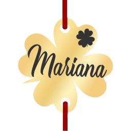 Martisor Bratara Inox Trifoi Auriu Nume Mariana