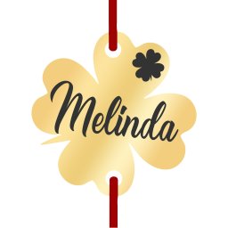 Martisor Bratara Inox Trifoi Auriu Nume Melinda