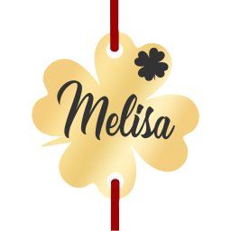 Martisor Bratara Inox Trifoi Auriu Nume Melisa