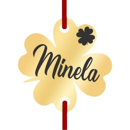Martisor Bratara Inox Trifoi Auriu Nume Minela