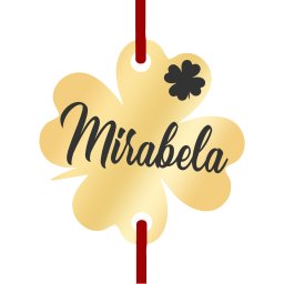 Martisor Bratara Inox Trifoi Auriu Nume Mirabela