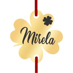 Martisor Bratara Inox Trifoi Auriu Nume Mirela