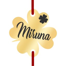 Martisor Bratara Inox Trifoi Auriu Nume Miruna