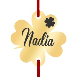Martisor Bratara Inox Trifoi Auriu Nume Nadia