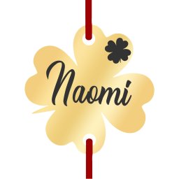 Martisor Bratara Inox Trifoi Auriu Nume Naomi