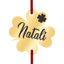 Martisor Bratara Inox Trifoi Auriu Nume Natali