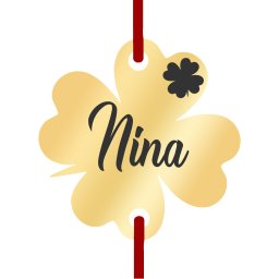 Martisor Bratara Inox Trifoi Auriu Nume Nina