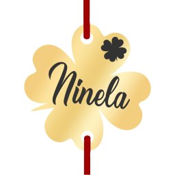 Martisor Bratara Inox Trifoi Auriu Nume Ninela