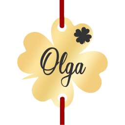 Martisor Bratara Inox Trifoi Auriu Nume Olga