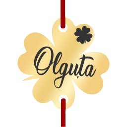 Martisor Bratara Inox Trifoi Auriu Nume Olguta