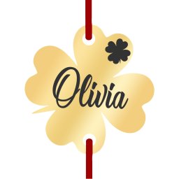 Martisor Bratara Inox Trifoi Auriu Nume Olivia