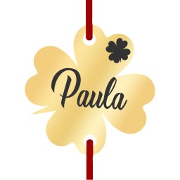 Martisor Bratara Inox Trifoi Auriu Nume Paula