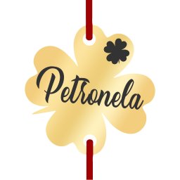 Martisor Bratara Inox Trifoi Auriu Nume Petronela