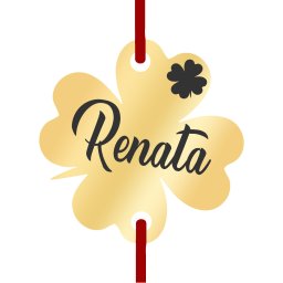 Martisor Bratara Inox Trifoi Auriu Nume Renata