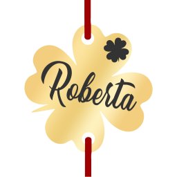Martisor Bratara Inox Trifoi Auriu Nume Roberta
