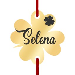 Martisor Bratara Inox Trifoi Auriu Nume Selena