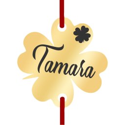 Martisor Bratara Inox Trifoi Auriu Nume Tamara