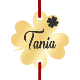 Martisor Bratara Inox Trifoi Auriu Nume Tania
