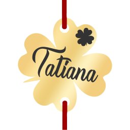 Martisor Bratara Inox Trifoi Auriu Nume Tatiana