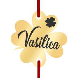 Martisor Bratara Inox Trifoi Auriu Nume Vasilica