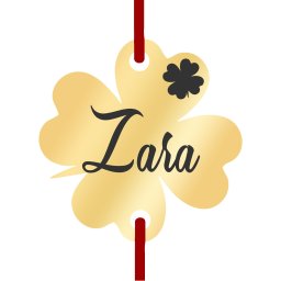 Martisor Bratara Inox Trifoi Auriu Nume Zara