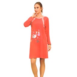 Camasa de alaptare Hello Baby, Red, Maneca Lunga