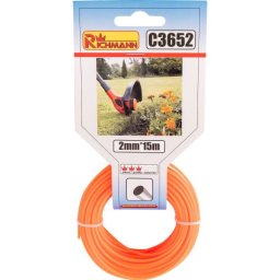 Fir rezerva motocoasa, trimmer, 2 mm x 15 m, Richmann