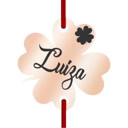 Martisor Bratara Inox Trifoi Rose Gold Nume Luiza