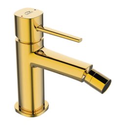 Laveo BAP G32D Baterie bideu aurie, ventil auriu, pipa fixa cu aerator , monocomanda
