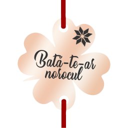 Martisor Bratara Inox Trifoi Rose Gold Bata-te-ar Norocul
