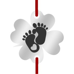 Martisor Bratara Inox Trifoi Argintiu Norocul Meu