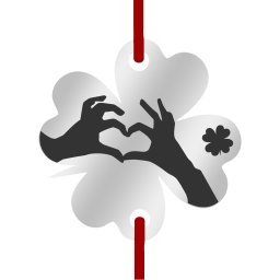 Martisor Bratara Inox Trifoi Argintiu Prietenie cu Noroc