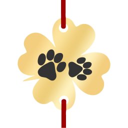 Martisor Bratara Inox Trifoi Auriu Iubitoare de Animale