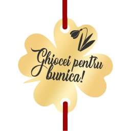 Martisor Bratara Inox Trifoi Auriu Ghiocei pentru Bunica