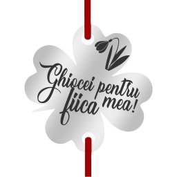 Martisor Bratara Inox Trifoi Argintiu Ghiocei pentru Fiica