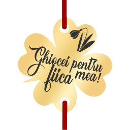 Martisor Bratara Inox Trifoi Auriu Ghiocei pentru Fiica