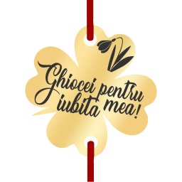 Martisor Bratara Inox Trifoi Auriu Ghiocei pentru Iubita