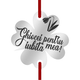 Martisor Bratara Inox Trifoi Argintiu Ghiocei pentru Iubita