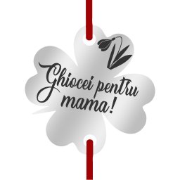 Martisor Bratara Inox Trifoi Argintiu Ghiocei pentru Mama