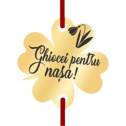 Martisor Bratara Inox Trifoi Auriu Ghiocei pentru Nasa